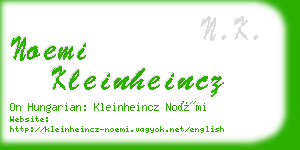 noemi kleinheincz business card